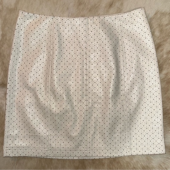 Storia Dresses & Skirts - White Pleather Silver Start Skirt